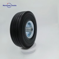 Roue pleine en mousse PU anti-crevaison de 10 pouces (3.50-4) de haute qualité pour chariot de jardin, chariot à main, chariot à roulettes, brouette - Vente en gros NS Chine