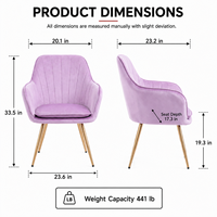 Fauteuil d'appoint DM Source Factory avec revêtement personnalisé, finition imitation bois et pieds en métal pour commandes de projets professionnels
