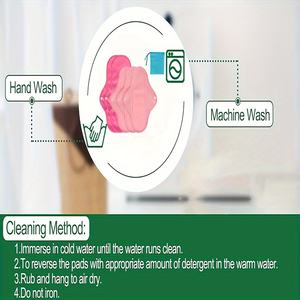 Üreticinin 6 adet kullanımlık biyobozunur kadınsı hijyen dönemi külot gömlekleri Menstrual sıhhi peçete pedleri kadınlar için - Product Image 5