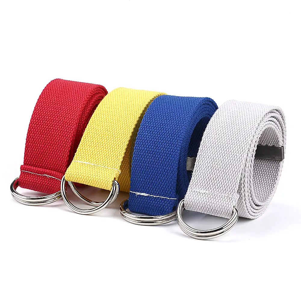 Factory Wholesale Canvas Double D ring Children Webbing Belt