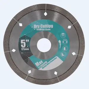 5 inch/125mm M8 LC Laser Cut Hot sale Continuous Rim Diamond Circular Saw Blades Diamond Cutting Disc For Granite Tile Marble