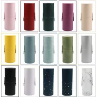 Support de Maquillage Cylindrique Grande Capacité avec Couvercle Anti-Poussière pour Présentoir de Coiffeuse – Rangement Protecteur Quotidien