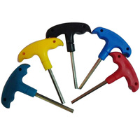 Bonne qualité 1.5mm-10mm clé hexagonale en acier clé hexagonale en forme de T avec poignée en plastique