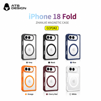 Étui pour iPhone Duo ATB de haute qualité, 2,0 mm, anti-rayures, anti-jaunissement, transparent, pliable, personnalisé, magnétique