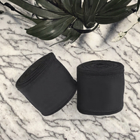 Bandages de boxe en coton noir pour l'entraînement, écologiques, respirants, haute élasticité, utilisables en toutes saisons