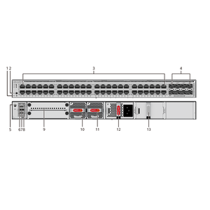 Commutateur Ethernet S5755-S48T8YZ 98012630 avec 48 ports BASE-T 10/100/1000 et 8 ports SFP28 25GE 10G SFP - Product Image 1