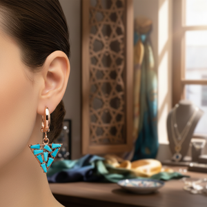 Baguette Stone Shape Earring Triangle Charm <b>Clip</b> on Earring Turkish Wholesale 925 Sterling Silver Jewelry - Product Image 3