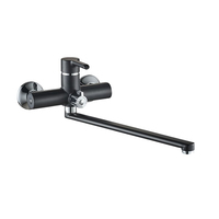 Robinet de baignoire chaude pomme de douche corps en alliage de zinc tuyau de sortie chromé robinet de douche de salle de bain