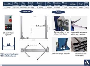 Équipement de levage de voiture de <span class=keywords><strong>garage</strong></span> de 4000 kg, élévateur à deux colonnes, élévateur de véhicule à 2 colonnes, outil de réparation automobile, La Elevadores De Coches 2 Colonnes - Product Image 2