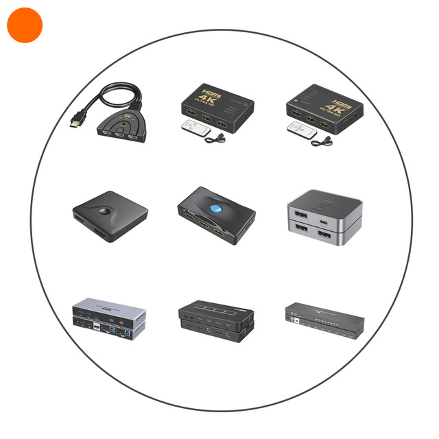 MGL 4K for Switcher 3-in-1 0.5m Male to Female with Custom Pigtail and USB Power Cable