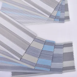 OEM Custom Design Window Indoor Decorative Manual Horizontal Sheer Zebra Blind Fabrics For Home