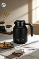 Bouilloire Électrique Portable en Acier Inoxydable 304, Température Constante Intelligente, Écran Numérique, Anti-Brûlure, Maison et Bureau