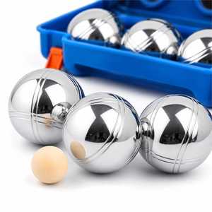 Ensemble <span class=keywords><strong>de</strong></span> boules <span class=keywords><strong>de</strong></span> <span class=keywords><strong>pétanque</strong></span> en acier au carbone électroplaqué avec étui en plastique pour <span class=keywords><strong>jeu</strong></span> familial en plein air, vente en gros - Product Image 3
