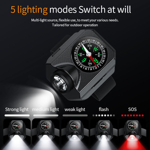 Outdoor Camping Wrist Compass Light With <b>Led</b> <b>Flashlight</b> For Hiking Climbing Survival - Product Image 3
