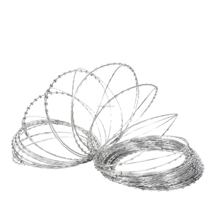 <span class=keywords><strong>Fil</strong></span> de fer barbelé en acier inoxydable galvanisé avec service de découpe - Clôture durable et protection de sécurité - Product Image 1