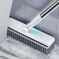 Brosse à nettoyer les carreaux de sol à long manche 2 en 1