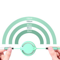 Cable USB retráctil 3 en 1 portátil de la mejor oferta, carga rápida extensible para dispositivos IOS, auriculares multiusos, carga múltiple