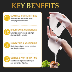 YECUCE 6 buah Masker Wajah kolagen pengencang anti-keriput hidrasi dalam masker hidrogel cahaya kaca siput lanjutan untuk wanita - Product Image 4