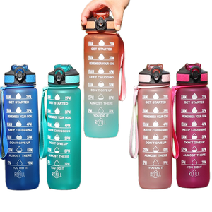 Botella de agua escolar deportiva reutilizable ecológica de 1000ml al por mayor con pajita para beber directamente para acampar y actividades al aire libre - Product Image 5