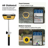 Perangkat Pengukuran GPS Reseptor GNSS RTK AL16 Laser Ar Visual Stakeout Akurasi Tinggi, Peralatan Survei, Stasiun Basis RTK