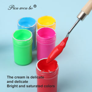 Panwenbo 22ml peinture acrylique non toxique pour le bricolage 6 couleurs d'affiches solides pour les enfants pour le papier de toile Logo personnalisé Bienvenue - Product Image 3