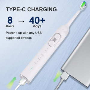 แปรงสีฟันอัจฉริยะแบบโซนิค ขายส่ง พร้อมมอเตอร์เซอร์โวแบบ <span class=keywords><strong>Wave</strong></span> Sweeping ไร้สายและชาร์จแบบ Type-C มาตรฐานกันน้ำ IPX7 - Product Image 2