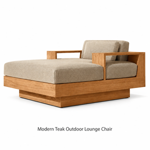 Lit <span class=keywords><strong>de</strong></span> repos et chaise longue d'extérieur <span class=keywords><strong>en</strong></span> <span class=keywords><strong>teck</strong></span> massif avec coussins, design moderne pour <span class=keywords><strong>salon</strong></span>, chambre et extérieur - Product Image 3
