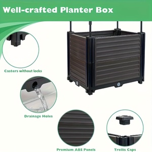 Garden Bed <strong>Planter</strong> <strong>Box</strong> with <strong>Trellis</strong>, Tomato <strong>Planters</strong> for Climbing Plants Vegetable Vine Flowers Outdoor Patio Tomato Cage - Product Image 5