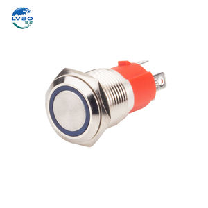 Interruptor de botón LVBO de 16mm, interruptor de luz de encendido IP67 resistente al agua de alta corriente de Metal - Product Image 5