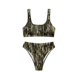 Preorder 2025 mujeres adultas al por mayor camuflaje arcos estampado ropa playa <span class=keywords><strong>Mama</strong></span> 2 uds caza trajes de baño conjuntos de natación - Product Image 2