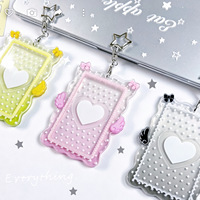 Porte-cartes en acrylique Aile d'ange, étui pour photocarte de 3 pouces, présentoir Polaroid, porte-clés, imprimé UV, vente en gros, pack cadeau