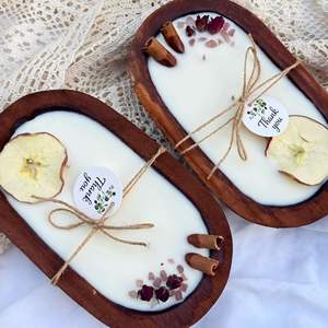 Vela de Cera de Soja LANJO con Aroma a Frutas y Flores, Estilo Rústico, Navideña, Hecha a Mano, Aromaterapia, Larga Duración, Natural y Orgánica - Product Image 4