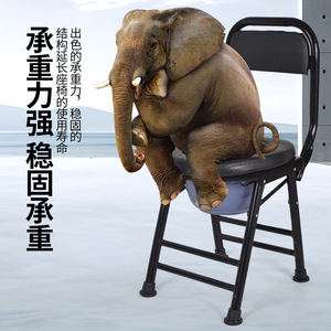 Chaise de toilette pliante portable, ouverte sur le devant, antidérapante, pour personnes âgées et femmes enceintes, usage domestique - Product Image 3