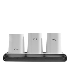 Ouyouke Toothbrush <b>Holder</b> Set Triple Cup With Toothpaste Storage No Drill Bathroom Organizer Space Saving Design - Product Image 5