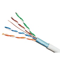 Kabel Industri Cat5e FTP Harga Kompetitif 305m Bersertifikasi CE ROHS CPR Jaket PVC/LSZH 4-PAIR 24AWG Kabel LAN