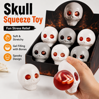 Jouet à presser Pop Eye Skull, jouet anti-stress en forme de crâne, jouet moelleux, drôle et créatif, jouet sensoriel