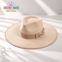 Chapeaux en feutre à large bord 2027 avec logo personnalisé, vente en gros, luxe, avec nœud et ceinture, Sombrero Chapeau pour femmes, Panama, Jazz, Rancher, Fedora