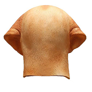 Masque de chien <span class=keywords><strong>Labrador</strong></span> Akita jaune, couvre-chef Halloween, masque intégral en latex réaliste, thème Alien vs Predator, effrayant - Product Image 4