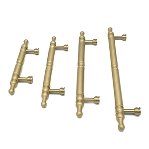 FREE SAMPLE Brass cabinet handle modern minimalist Nordic light luxury handle pure copper wardrobe retro cabinet long handle