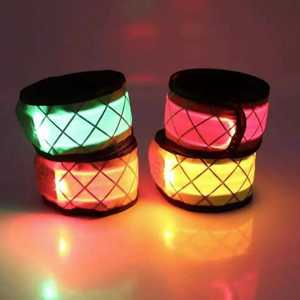 Gelang bercahaya fluoresensi intensitas tinggi desain khusus gelang keselamatan menyala dalam gelap - Product Image 1