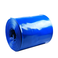 Tuyau d'arrosage agricole en PVC, tuyau d'arrosage plat en PVC de 10 pouces, tuyau d'irrigation en PVC bleu, tuyau de pompe à eau en PVC