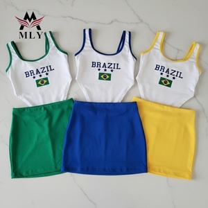 Fabricant <span class=keywords><strong>de</strong></span> maillots <span class=keywords><strong>de</strong></span> <span class=keywords><strong>bain</strong></span> sur mesure, maillots <span class=keywords><strong>de</strong></span> <span class=keywords><strong>bain</strong></span> thème Brésil, vente en gros, <span class=keywords><strong>maillot</strong></span> <span class=keywords><strong>de</strong></span> <span class=keywords><strong>bain</strong></span> une pièce pour femme à coupe haute avec mini-jupe - Product Image 3
