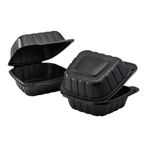 6*6カスタムスタック可能なプラスチッククラムシェル分割食品テイクアウト容器使い捨て生分解性食品容器ボックスハンバーガーボックス - Product Image 5