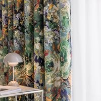 Rouleau de tissu pour rideaux imprimé sur mesure, rideaux floraux pour salon et chambre à coucher, rouleau de tissu pour rideaux de haute qualité, vente en gros de textiles