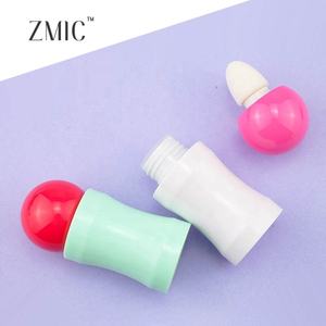 <span class=keywords><strong>Tubes</strong></span> de fard à joues liquide à bouchon à vis sphérique en gros, 10 ml, rose rouge, grand pinceau court, logo personnalisé, emballage cosmétique en plastique - Product Image 2