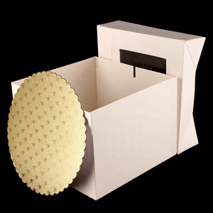 Boîte à gâteau portable avec fenêtre 10-30 pouces, boîtes à pâtisserie de mariage - Product Image 3