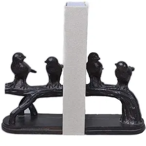 Поликаучуковый твердый набор из 2 птиц на ветке художественные поддоны для книг декоративная полимерная пробка для книг