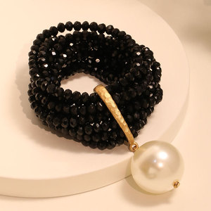 2025 New Arrival Thời Trang Bán Buôn Gốc 9-Mảnh Bohemian Handmade Chuỗi Vòng Đeo Tay Thiết Lập Nhiều Lớp Ngọc Trai Lớn Mặt Dây Chuyền Vòng Đeo Tay - Product Image 4