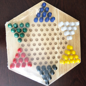 Bộ Lục Giác Checker Game Set Hội Đồng Giáo Dục Bằng Gỗ Trẻ Em Cổ Điển Trung Quốc Checkers Set Chiến Lược Gia Đình Trò Chơi Miếng Backgammon - Product Image 4