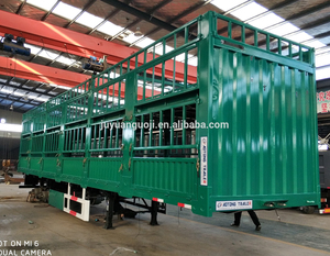 Porte-marchandises en vrac Clôture Semi-remorque Tri ponts porcs moutons vache transport camion remorques piquet paroi latérale Semi-remorque - Product Image 2